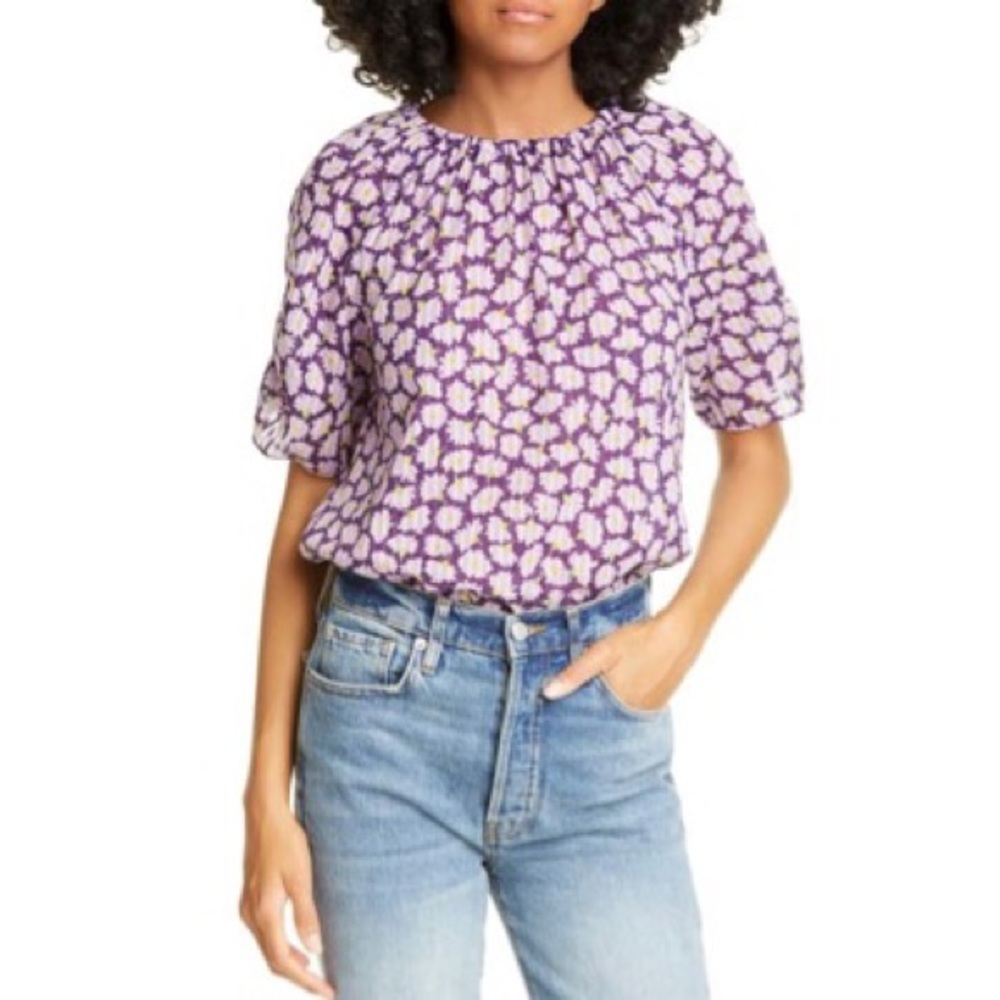 new Kate Spade ♤ Tie Back Top ♤ Pansy Sunny Bloom - Picture 10 of 16